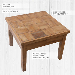  Square Wooden Coffee Table