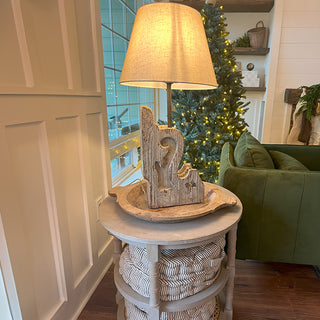 Distressed Chunky Corbel Vintage Table Lamp