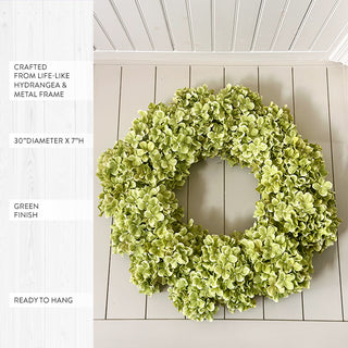 30 Inch Hydrangea Faux Wreath