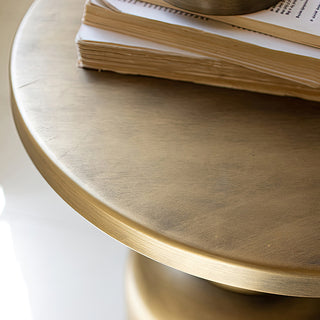 Brass Round Accent Table