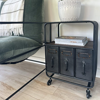 storage table with wheels