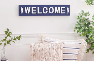 Wooden Nautical Welcome Sign