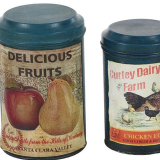 Vintage-Inspired Dairy and Fruit Canisters, Set of 3