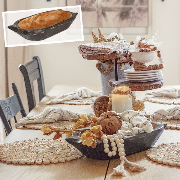 Handmade in Mexico Handcarved Modern Farmhouse Dough Bowl Decor Steals