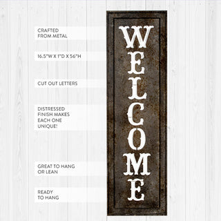 56 Inch Metal Welcome Sign