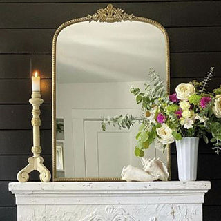 Gleaming Primrose Mirror | French Gold Ornate Filigree
