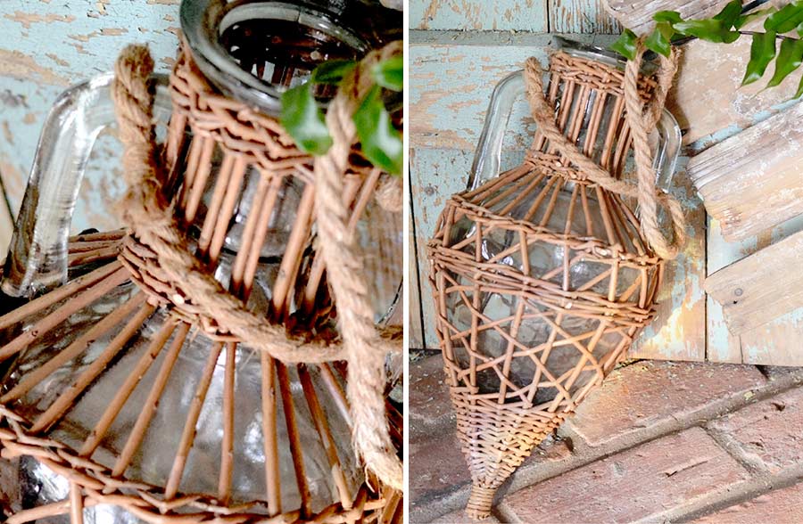 Wicker Wrapped Vase Wicker Wrapped and Glass Vase Decor Steals