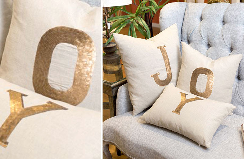 Festive Joy Pillows Set of 3 Holiday Farmhouse Decor Steals