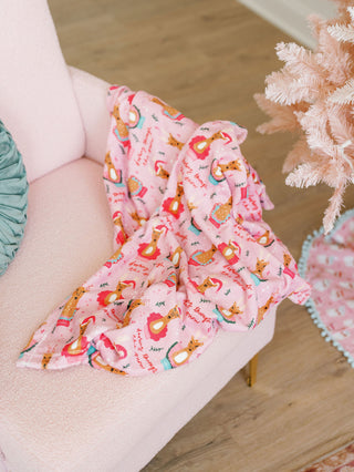 Santa's Favorite Reindeer 30x40 Blanket + Bag Set