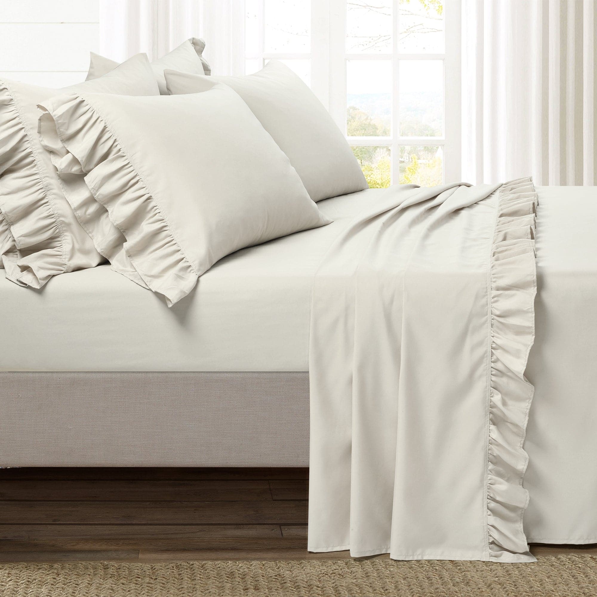 Powder Blue Ruffle Sheets Reyna Ruffle Sheet Set - Decor Steals