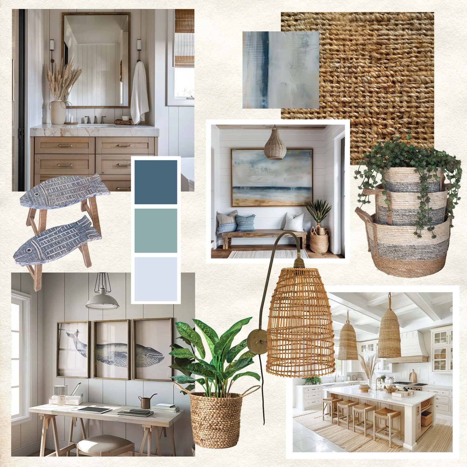 Coastal Decor | Decor Steals - Coastal Cart Decor