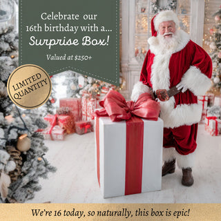 surprise box with santa