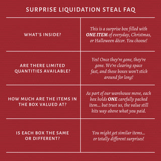 Surprise Liquidation Steal FAQ