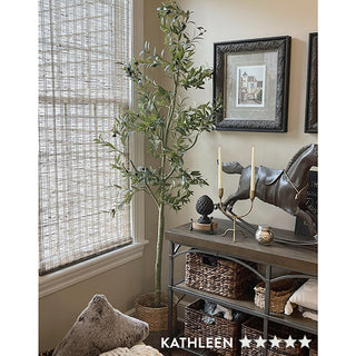 82 Inch Tall Potted Faux Olive Tree