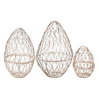 Nested Wire Egg Cages, Set of Three