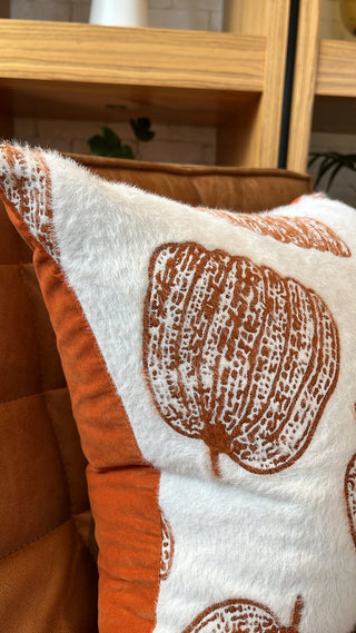 White Pumpkin Throw Pillow Cover