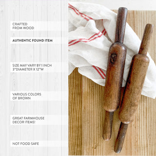 FOUND Antique Wood Rolling Pins, Set of 2