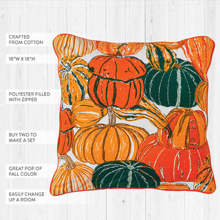 Pumpkins and Squash Throw Pillow