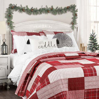 room shot of christmas bedding