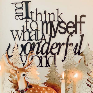 And I Think To Myself Metal Cutout Sign