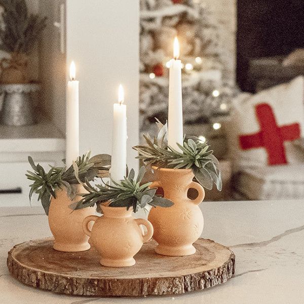 pothead planters candles Terra Cota Pot Candle Holders