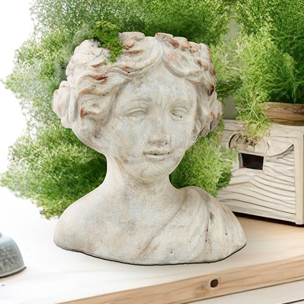 statue head plant pot greek-head-statue-planter