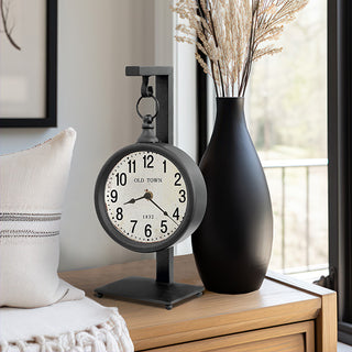 Iron Tabletop Clock with Stand