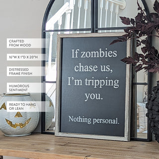 Framed Zombies Sign