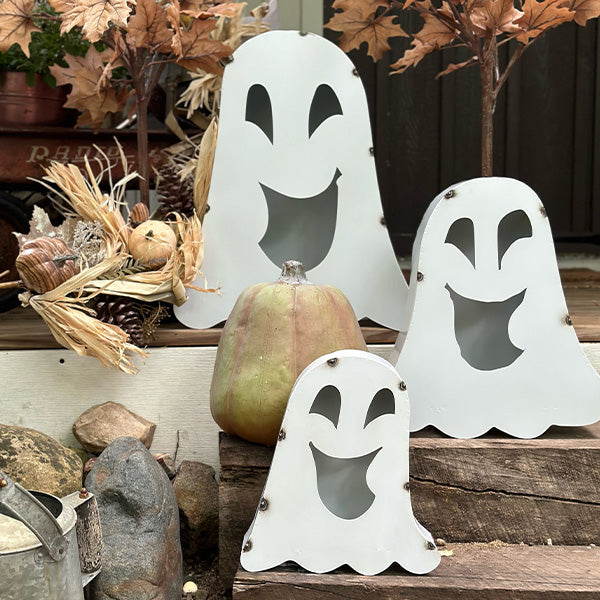 Spooky Halloween Wooden Decorations - Pumpkin Witch Cat Ghost Decor