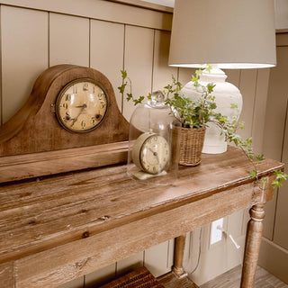 Long Weathered Natural Wood Console Table