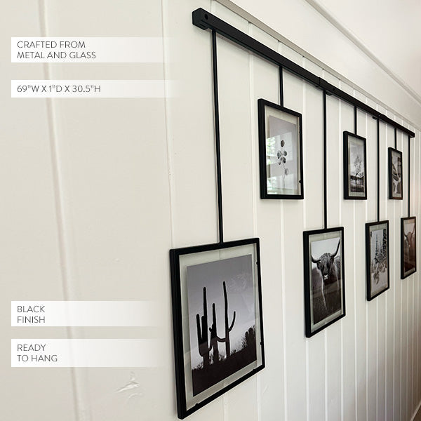 Gallery Wall Photo Rail with Frames - Decor Steals