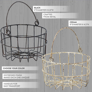 Wire Basket, Choose Your Style/Color