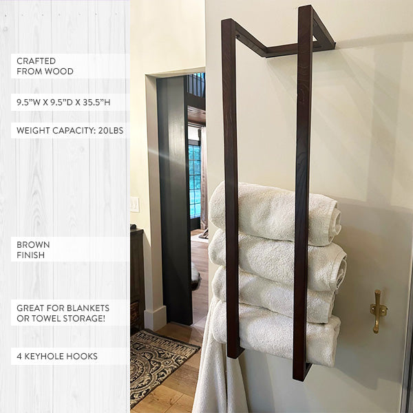 Refined Farmhouse Towel/Blanket Rack - Decor Steals