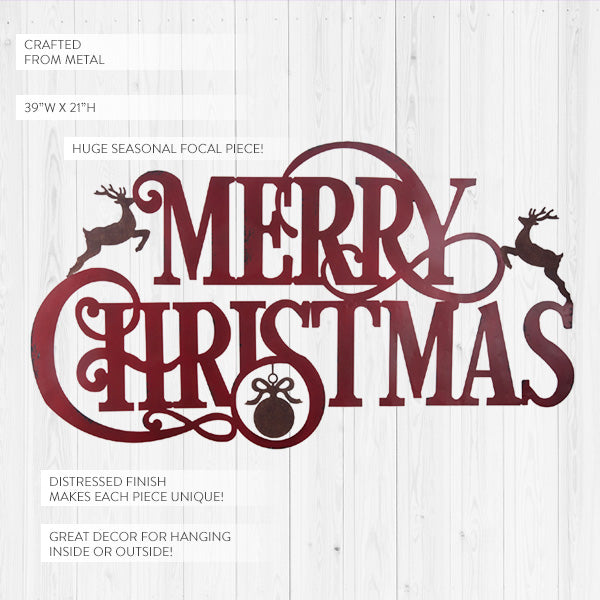 Huge Metal Merry Christmas Sign Decor Steals Huge metal merry christmas sign decor steals