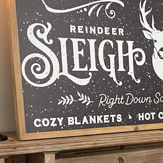 Old-Fashioned Sleigh Rides Christmas Sign