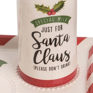 Santa Milk Bottle and Cookie Tray