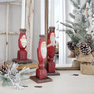 Vintage Santa Taper Candle Holders, Set of 3