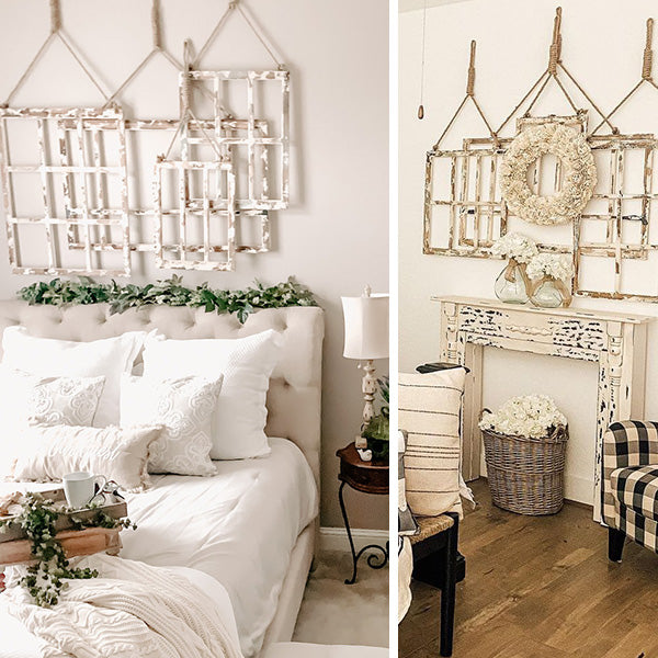 Rustic Window Frame Wall Decor Hanging Window Frames Decor Steals