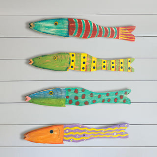 Recycled Wood Folk Art Fish