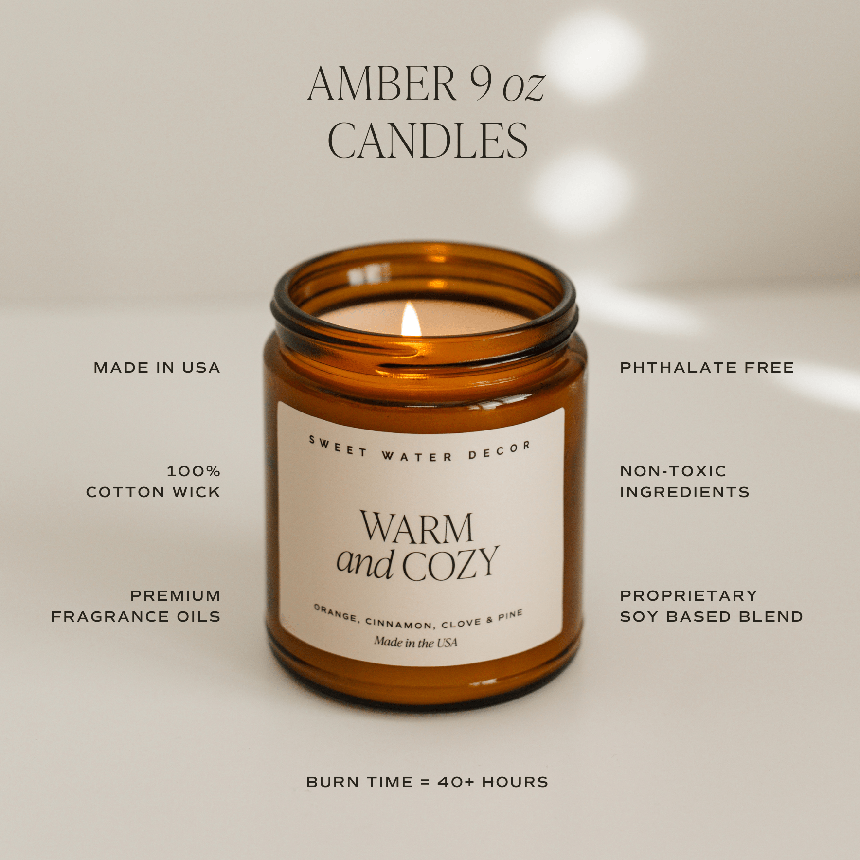 Cinnamon Rolls Soy Candle Amber Jar 9 oz Decor Steals