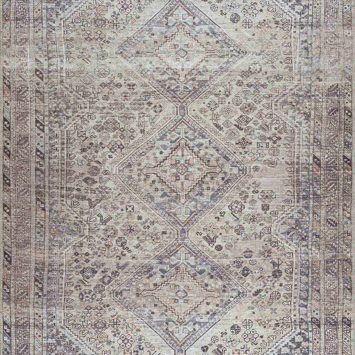 Boho Tan Washable Rug - 2' x 2'11