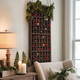 Wooden thread spool wall shelf sewing room decor