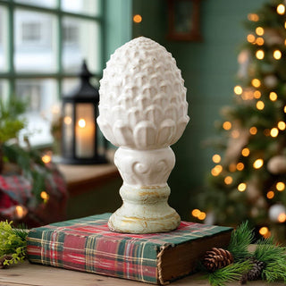 European Artichoke Pedestal Decorative Accent
