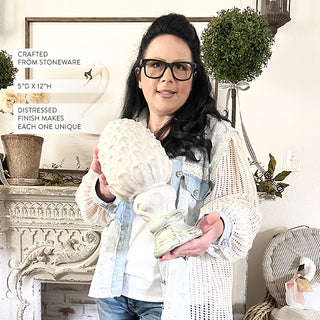 European Artichoke Pedestal Decorative Accent