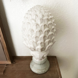 European Artichoke Pedestal Decorative Accent