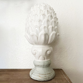 European Artichoke Pedestal Decorative Accent