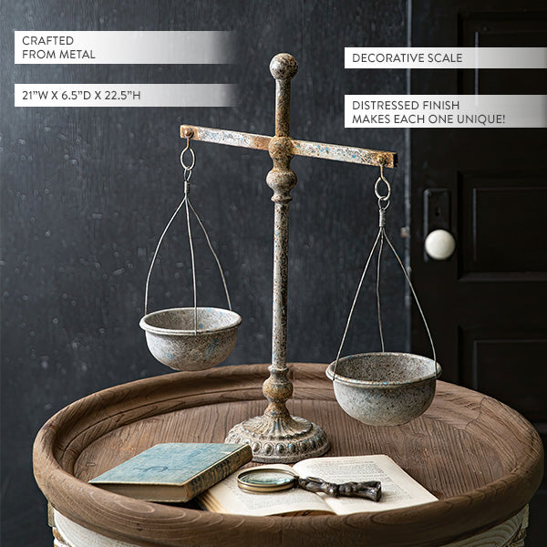 Rustic Decorative Balance Scale - Decor Steals