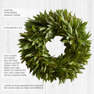 Lush Culinary Wreath with Hanger | Made in the USA