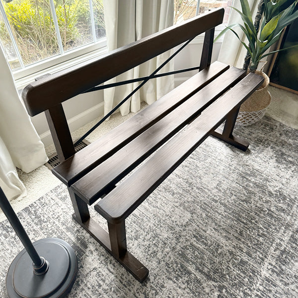 Wooden Dining Bench Decor Steals - Main Image
