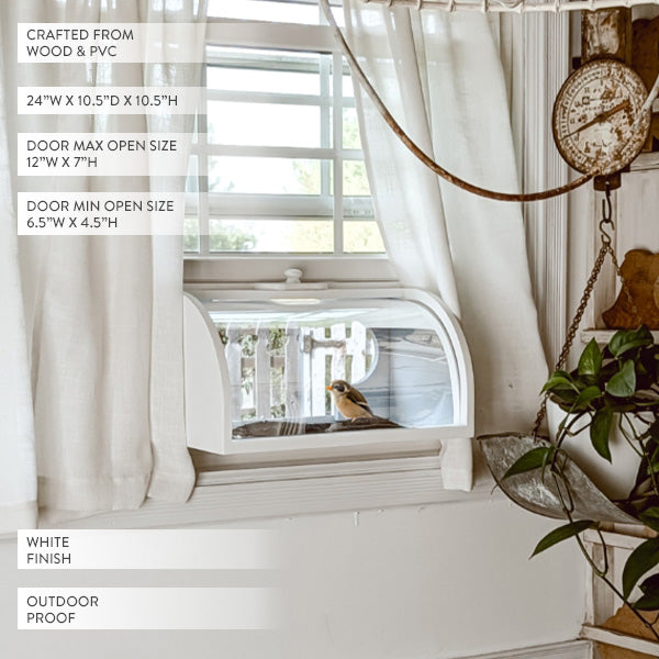 Outdoor Proof Breadbox In Window Bird Feeder Decor Steals